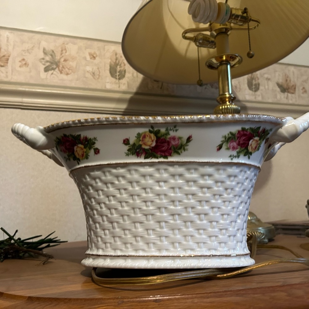 Royal Albert two handled basket